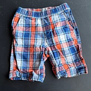 Place Kids size 6 Plaid Shorts in Blue and Orange